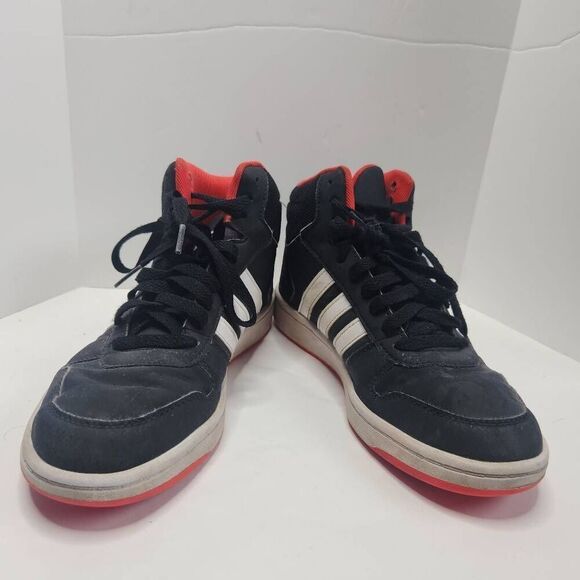 Adidas Mens Black Leather Hoops 2.0 Mid Top Basketball Sneakers Shoes Size 6.5 - Picture 1 of 8